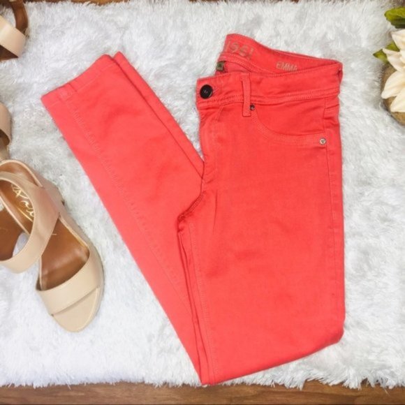 DL1961 Emma Legging Anthro 26 Coral Pants 560 - Picture 8 of 8